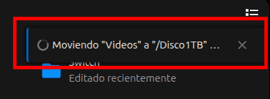 Moviendo Videos a Disco1TB