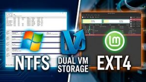 Particionar HDD con NTFS y Ext4 para Almacenar VMs de VMware Workstation